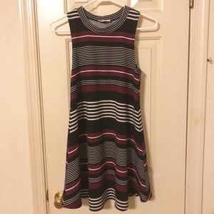 Strapless and Stripped Shift Dress